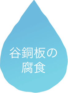 谷銅板の腐食